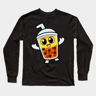 Milk Tea Boba Chibi Long Sleeve T-Shirt